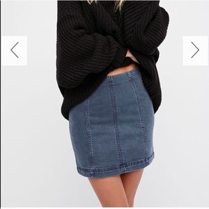 NWT Free People Modern Femme Denim Mini Skirt